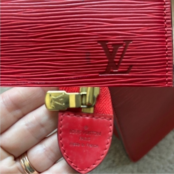 Louis Vuitton Red Satchel Bag with Structured Design - Picture 6 of 14